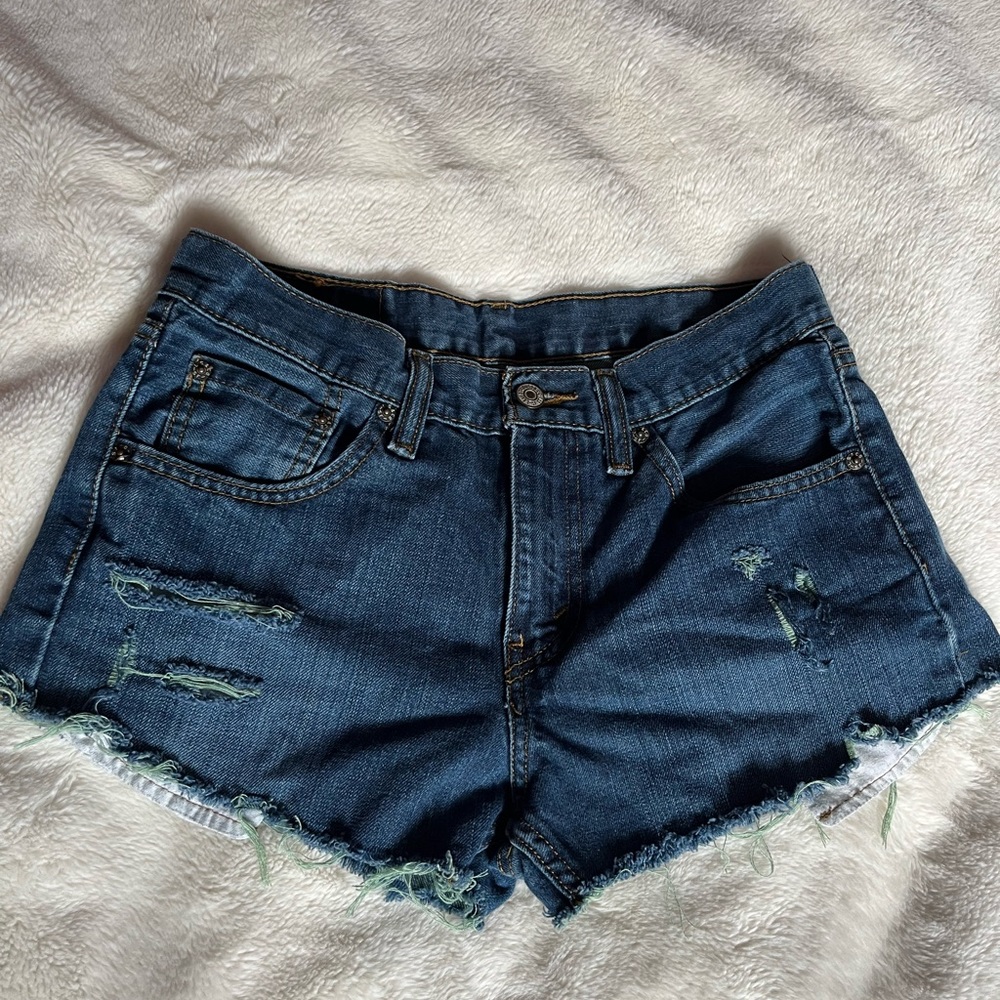 Levi’s 29/30 shorts denim jean blue navy
